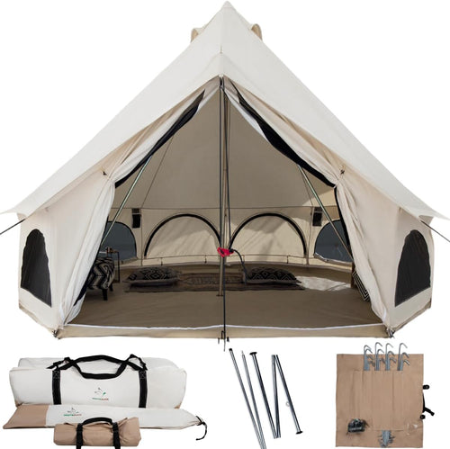 Luxury Canvas Bell Tent for Glamping, Camping & Outdoor Retreats
