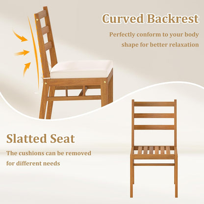 Backyard Dining Set for 6 with Comfortable Cushioned Chairs