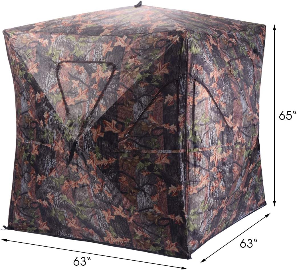 Portable Camouflage Hunting Blind – Pop-Up Concealment Shelter