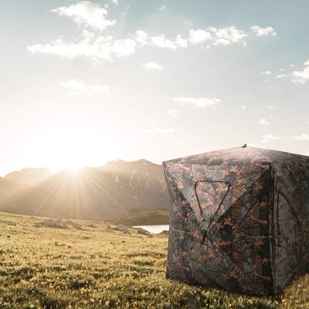 Portable Camouflage Hunting Blind – Pop-Up Concealment Shelter