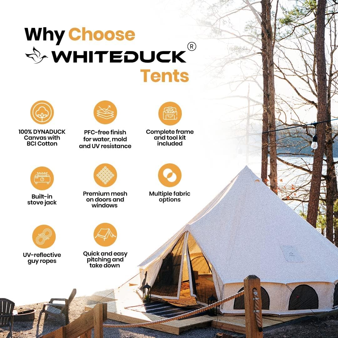 Luxury Canvas Bell Tent for Glamping, Camping & Outdoor Retreats
