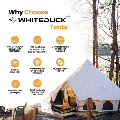 Luxury Canvas Bell Tent for Glamping, Camping & Outdoor Retreats