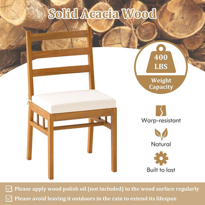 Backyard Dining Set for 6 with Comfortable Cushioned Chairs