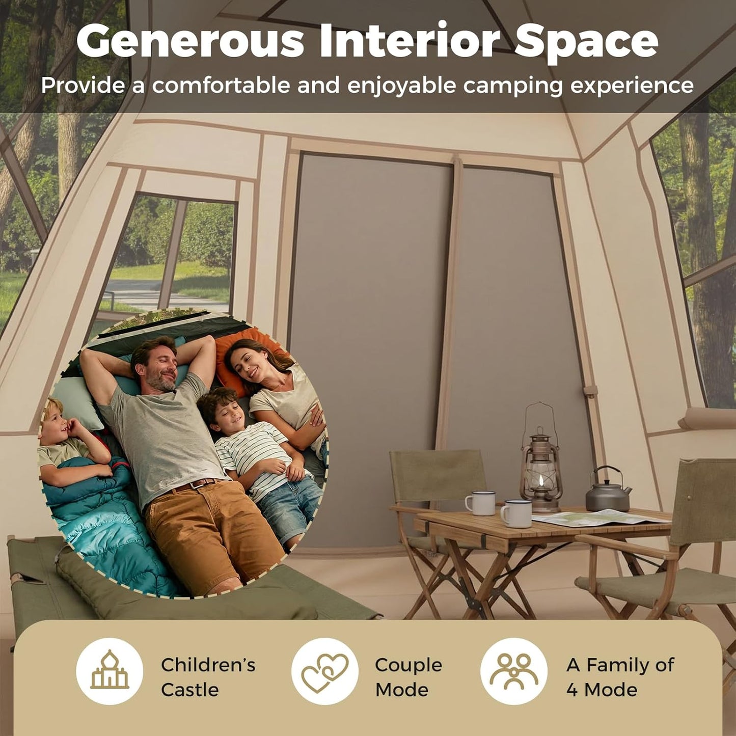 Quick & Easy Pop-Up Tent for 4 – Perfect for Family Adventures!