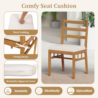 Backyard Dining Set for 6 with Comfortable Cushioned Chairs