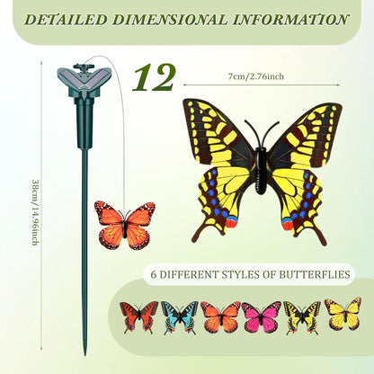 Butterfly Garden Hanging Decor – Colorful Waterproof Outdoor Wind Chimes