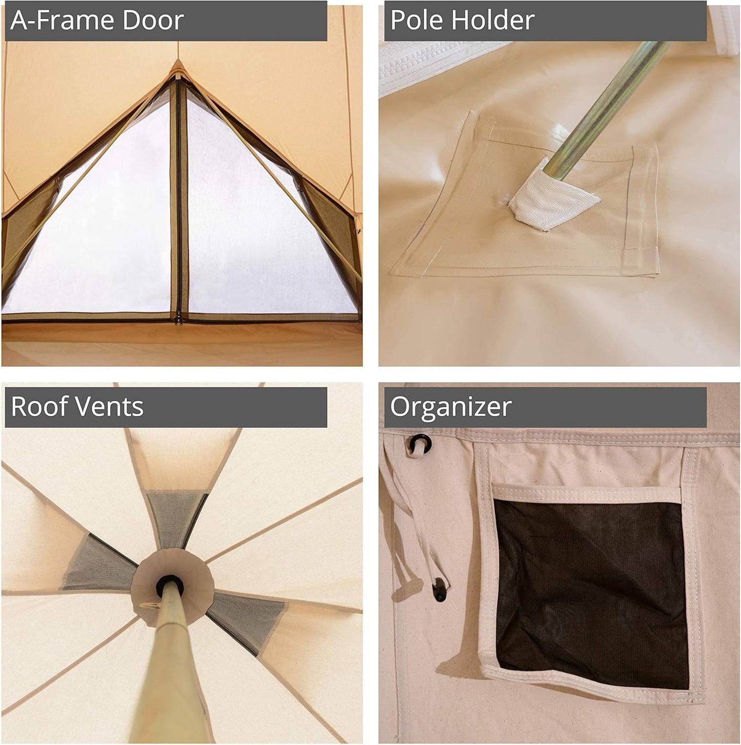 Luxury Canvas Bell Tent for Glamping, Camping & Outdoor Retreats