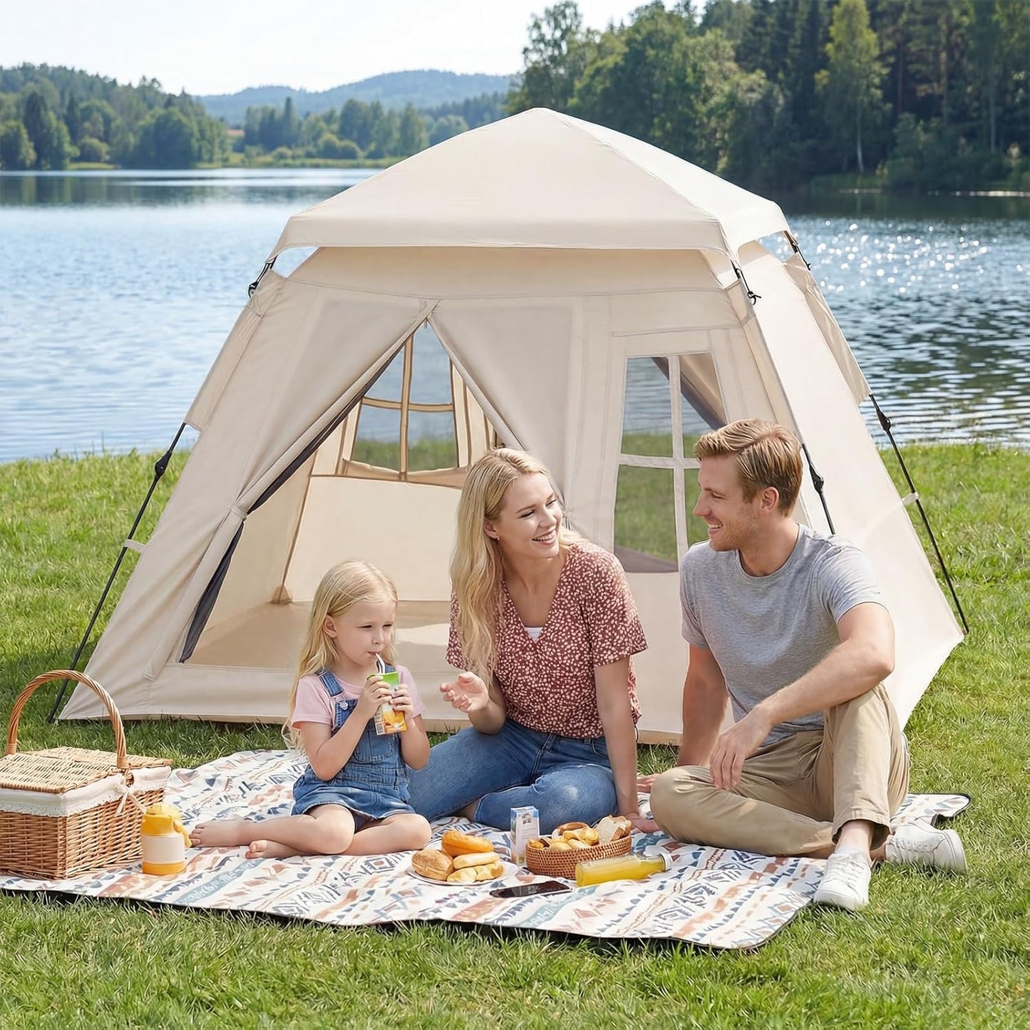 Quick & Easy Pop-Up Tent for 4 – Perfect for Family Adventures!