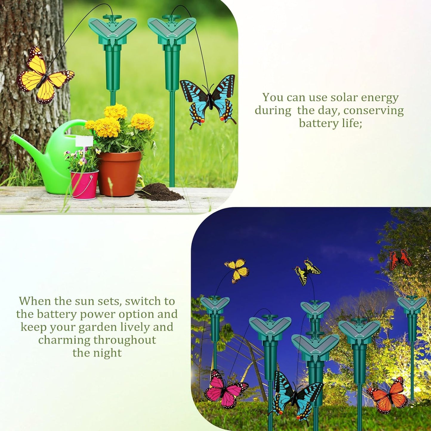 Butterfly Garden Hanging Decor – Colorful Waterproof Outdoor Wind Chimes