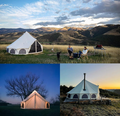 Luxury Canvas Bell Tent for Glamping, Camping & Outdoor Retreats