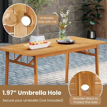 Backyard Dining Set for 6 with Comfortable Cushioned Chairs