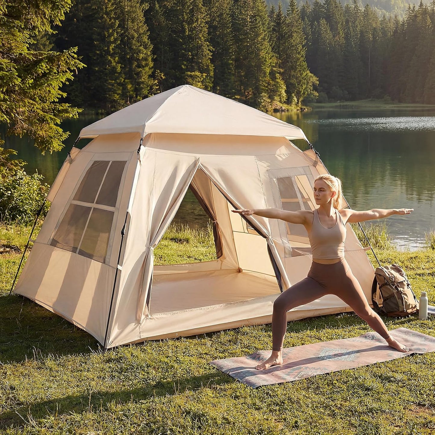Quick & Easy Pop-Up Tent for 4 – Perfect for Family Adventures!