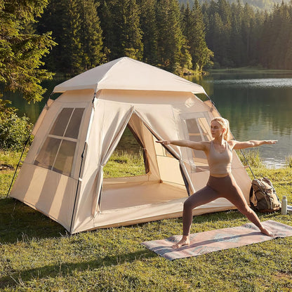 Quick & Easy Pop-Up Tent for 4 – Perfect for Family Adventures!
